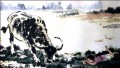 Xu Beihong corydon y ganado tinta china antigua